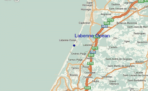 carte de localisation de Labenne Ocean