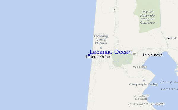 carte de localisation de Lacanau Ocean