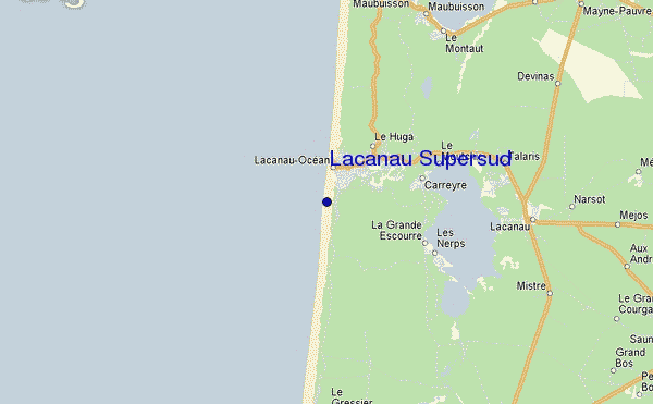 carte de localisation de Lacanau - Supersud