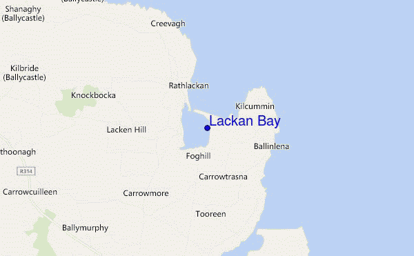 carte de localisation de Lackan Bay