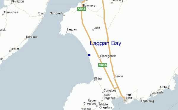 carte de localisation de Laggan Bay (Islay)