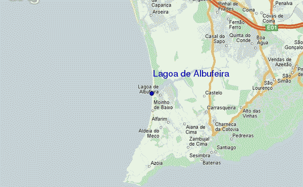 carte de localisation de Lagoa de Albufeira