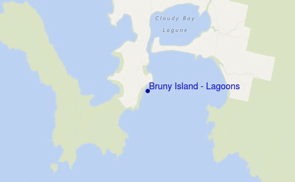 carte de localisation de Bruny Island - Lagoons