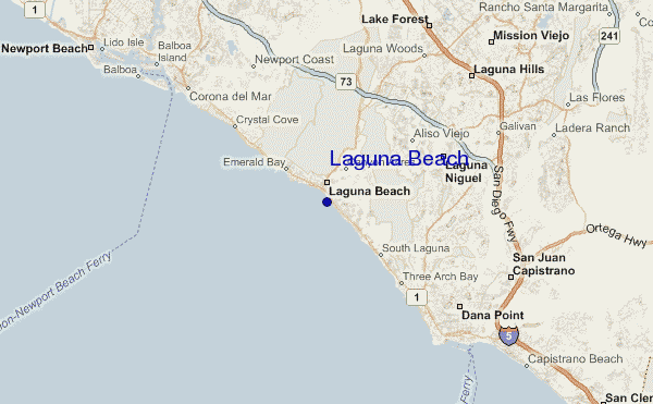 carte de localisation de Laguna Beach