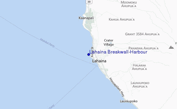 carte de localisation de Lahaina Breakwall/Harbour