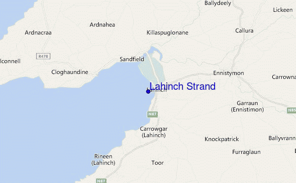 carte de localisation de Lahinch Strand
