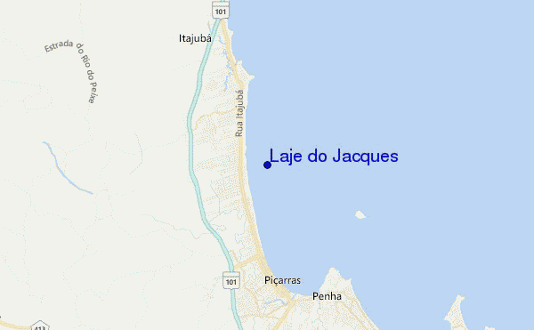 carte de localisation de Laje do Jacques