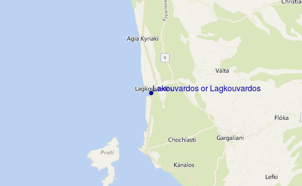 carte de localisation de Lakouvardos or Lagkouvardos