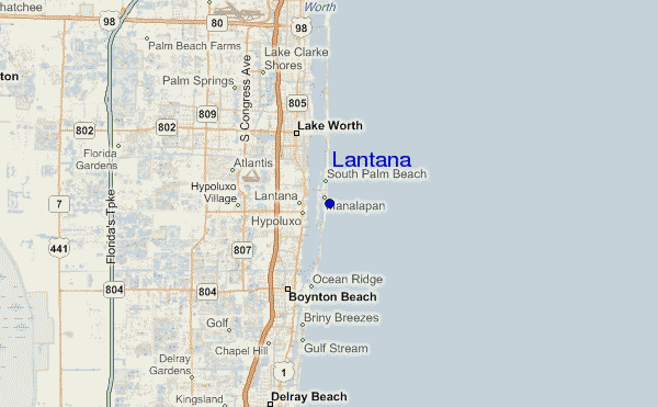 carte de localisation de Lantana