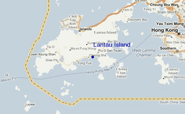 carte de localisation de Lantau Island