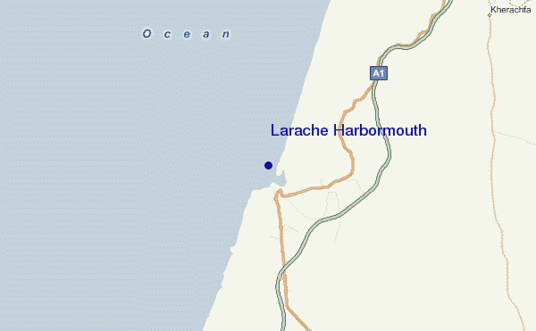 carte de localisation de Larache Harbormouth