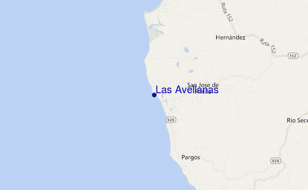 carte de localisation de Las Avellanas