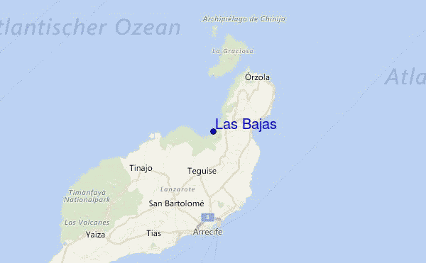 Las Bajas Location Map