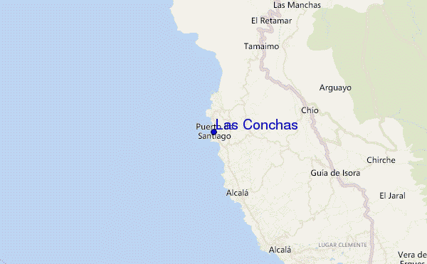 carte de localisation de Las Conchas