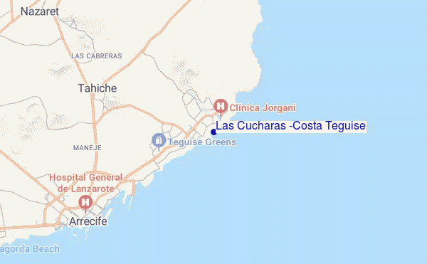 carte de localisation de Las Cucharas (Costa Teguise)
