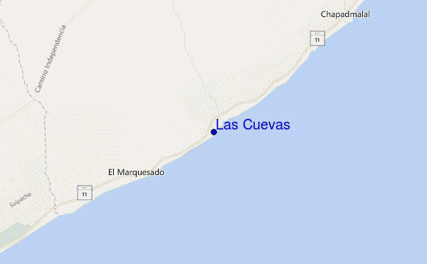 carte de localisation de Las Cuevas