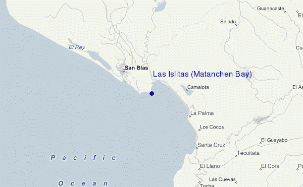 carte de localisation de Las Islitas (Matanchen Bay)