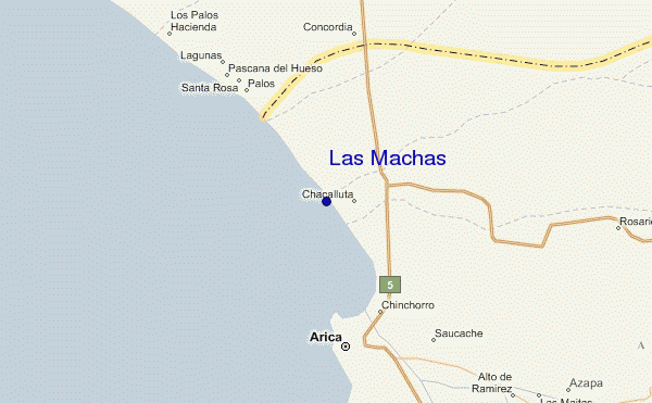 carte de localisation de Las Machas