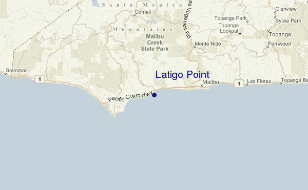 carte de localisation de Latigo Point