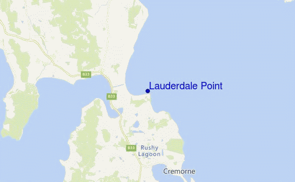 carte de localisation de Lauderdale Point