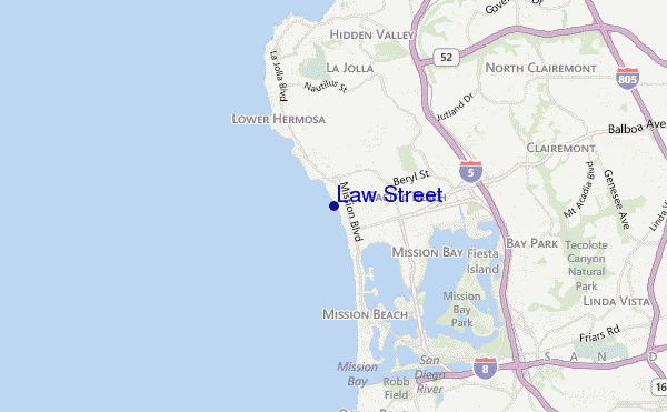 carte de localisation de Law Street