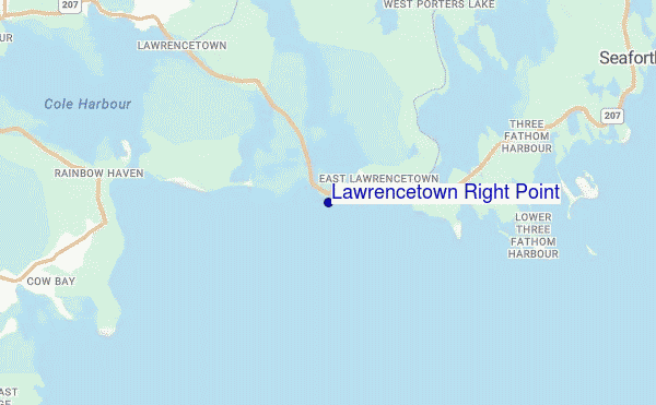carte de localisation de Lawrencetown Right Point