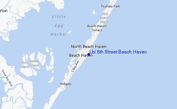 carte de localisation de Lbi 5th Street Beach Haven