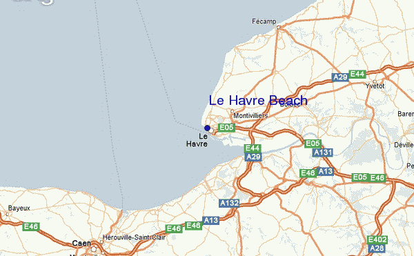 Le Havre Beach Location Map