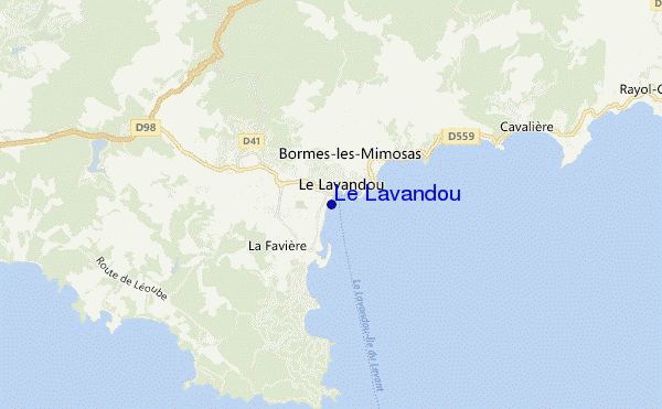 carte de localisation de Le Lavandou