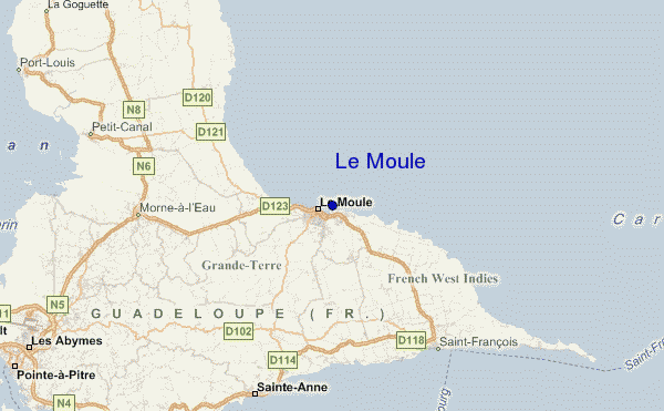 carte de localisation de Le Moule