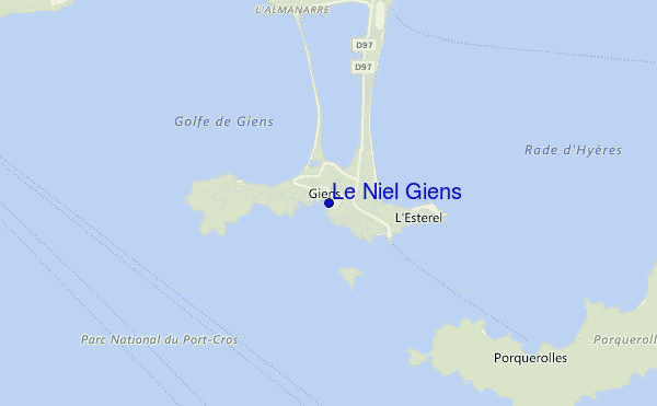 carte de localisation de Le Niel Giens