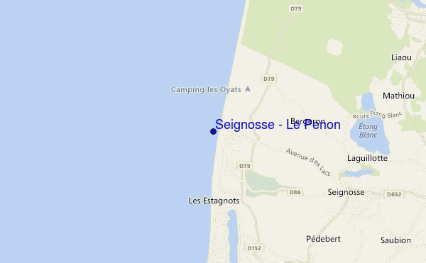 carte de localisation de Seignosse - Le Penon