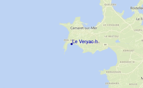 carte de localisation de Le Veryac'h