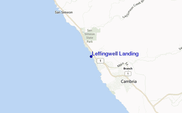 carte de localisation de Leffingwell Landing