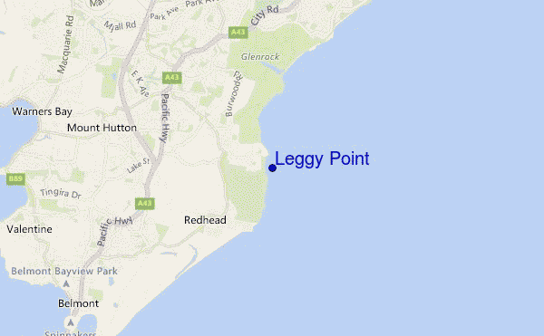 carte de localisation de Leggy Point