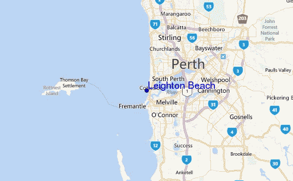 Leighton Beach Location Map