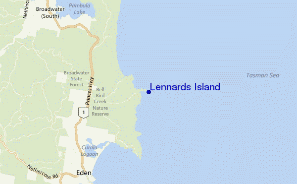 carte de localisation de Lennards Island