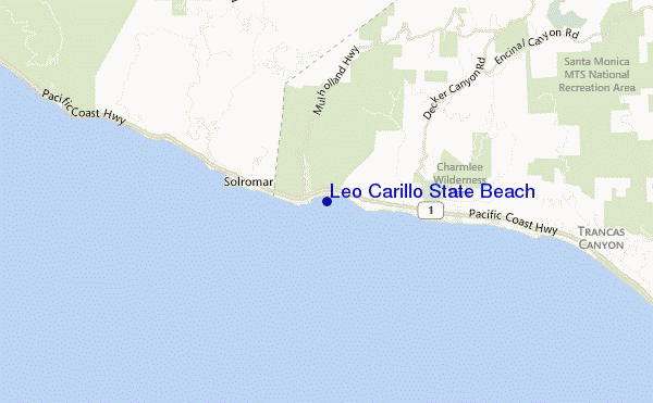 carte de localisation de Leo Carillo State Beach