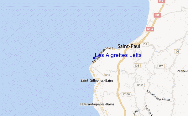 carte de localisation de Les Aigrettes Lefts