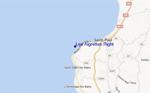 carte de localisation de Les Aigrettes Right