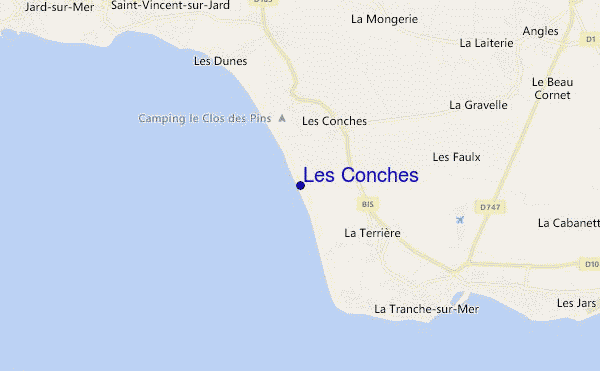 carte de localisation de Les Conches