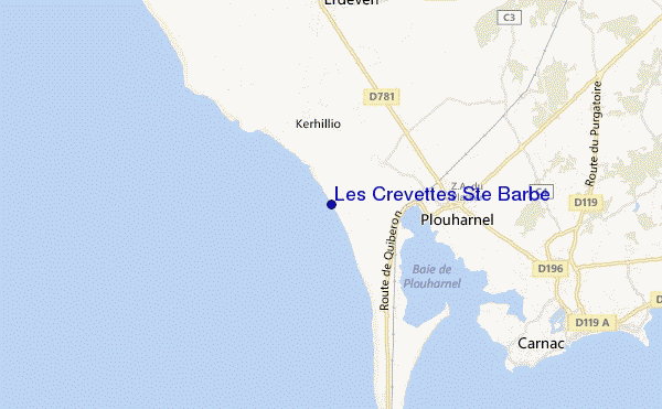 carte de localisation de Les Crevettes Ste Barbe