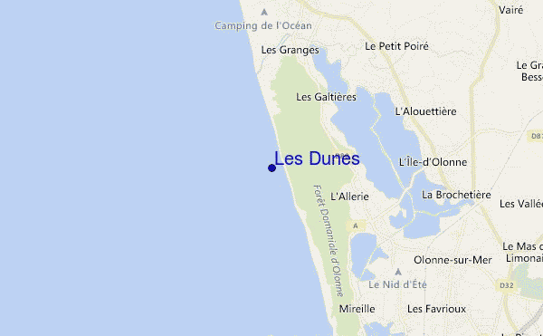 carte de localisation de Les Dunes