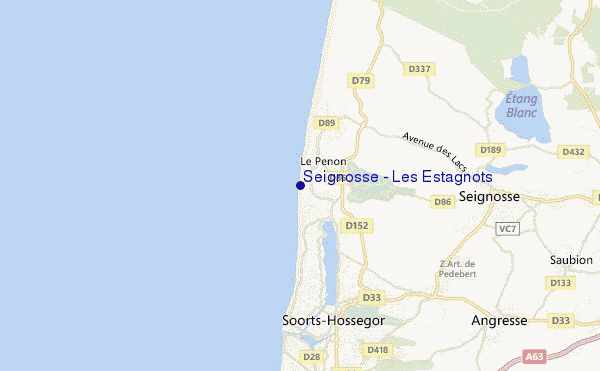 carte de localisation de Seignosse - Les Estagnots