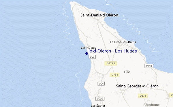 carte de localisation de Ile d'Oleron - Les Huttes