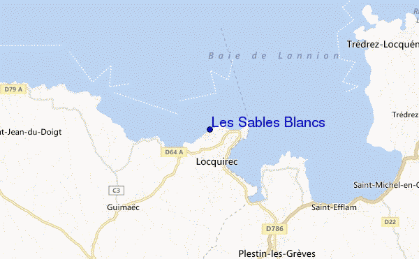 carte de localisation de Les Sables Blancs