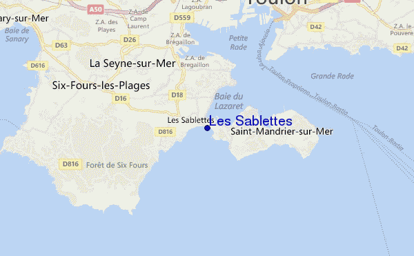 carte de localisation de Les Sablettes