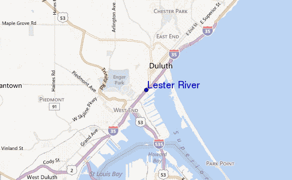 carte de localisation de Lester River