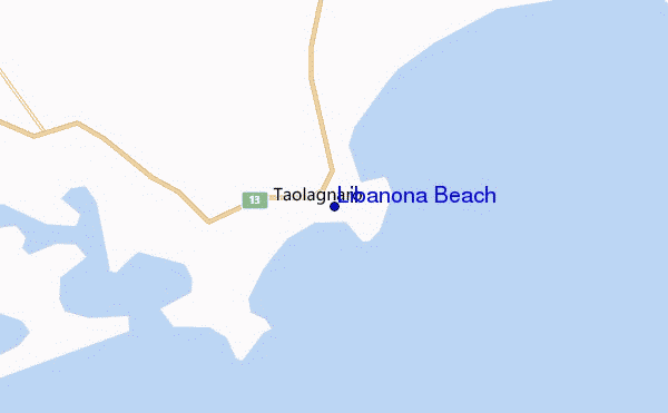 carte de localisation de Libanona Beach