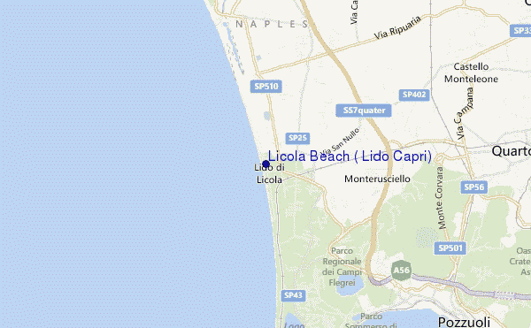 carte de localisation de Licola Beach ( Lido Capri)